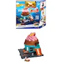 Miniatura de Hot Wheels City Pista de Juguete Heladería HTN77 Set con 1 Auto a Escala 1:64 Serie Downtown Ice Cream Swirl para Niños de 3 Años en Adelante