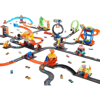 Imagen 4 de Hot Wheels City Pista de Juguete Heladería HTN77 Set con 1 Auto a Escala 1:64 Serie Downtown Ice Cream Swirl para Niños de 3 Años en Adelante