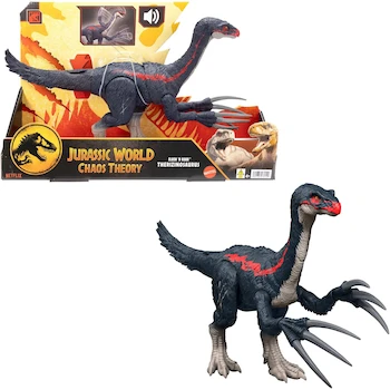 Imagen de referencia para Mattel Jurassic World Chaos Theory Figura de Acción Dinosaurio Therizinosaurus Slash 'N Roar Juguete para Niños de 4 Años en Adelante