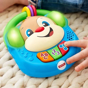 Imagen 2 de Fisher-Price Ríe y Aprende Reproductor Canta y Aprende con Diseño de Perrito Multicolor, Modelo FPV23, Plástico, para Bebés 6-36 Meses