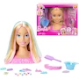 Miniatura de Barbie Styling Head Muñeca con Cabello Rubio y Mechas de Colores Pastel, Modelo JFG81, Serie Barbie, para Niñas de 3 Años en Adelante