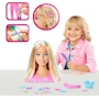 Miniatura de Barbie Styling Head Muñeca con Cabello Rubio y Mechas de Colores Pastel, Modelo JFG81, Serie Barbie, para Niñas de 3 Años en Adelante
