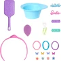 Miniatura de Barbie Styling Head Muñeca con Cabello Rubio y Mechas de Colores Pastel, Modelo JFG81, Serie Barbie, para Niñas de 3 Años en Adelante