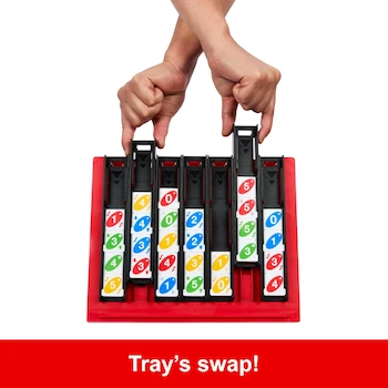 Imagen 4 de Mattel Games UNO Quatro Juego de Mesa con Fichas Coloreadas y Rejilla Plástica, 53 Piezas, para 2-4 Jugadores, Niños y Adultos desde 7 Años, Modelo HPF82, Material Plástico, Serie UNO