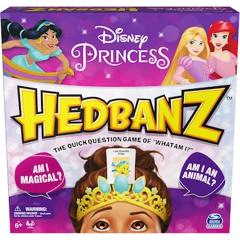 Imagen de referencia para Spin Master Hedbanz Princesas Disney, Juego de Mesa de Adivinanza Serie Disney Princess para 2-4 Jugadores Niños a Partir de 6 Años, Modelo UPC 778988397008, 68 Cartas de Personajes, 4 Diademas Temáticas