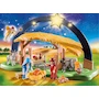 Miniatura de Playmobil Nacimiento Belén Iluminado con Establo Pesebre María José Niño Jesús Ángel Animales Linterna Modelo 5588 Christmas