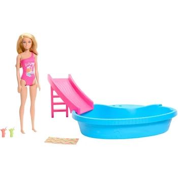 Imagen alusiva al producto Barbie Set de Juego Alberca Glam con Muñeca, Piscina para Llenar con Agua Real, Modelo B0CB6JKM8F, Mattel, para Niñas de 3 Años en Adelante