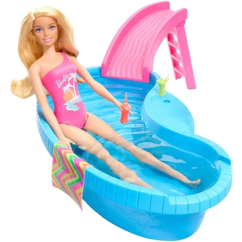 Imagen 3 de Barbie Set de Juego Alberca Glam con Muñeca, Piscina para Llenar con Agua Real, Modelo B0CB6JKM8F, Mattel, para Niñas de 3 Años en Adelante