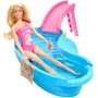 Miniatura de Barbie Set de Juego Alberca Glam con Muñeca, Piscina para Llenar con Agua Real, Modelo B0CB6JKM8F, Mattel, para Niñas de 3 Años en Adelante