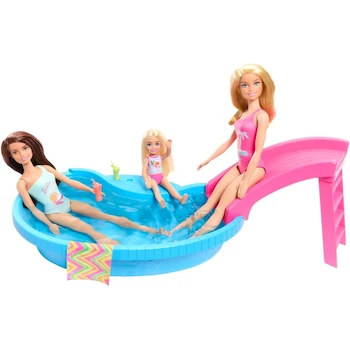 Imagen 4 de Barbie Set de Juego Alberca Glam con Muñeca, Piscina para Llenar con Agua Real, Modelo B0CB6JKM8F, Mattel, para Niñas de 3 Años en Adelante