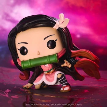 Imagen 2 de Funko Pop! Animation: Demon Slayer - Nezuko Kamado - Guardianes de la Noche - Figura de Vinilo Coleccionable Multicolor - Modelo #868 - Tamaño 9.5 cm de Alto - Serie Anime