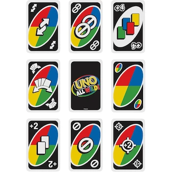 Imagen 3 de Mattel Games UNO All Wild Juego de Cartas, Serie UNO All Wild, Modelo HHL33, Baraja de 112 Cartas