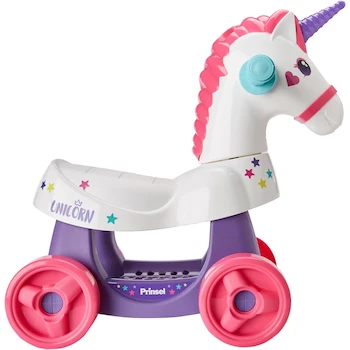 Imagen 3 de Prinsel Modelo 1715 Montable Roller Unicornio Serie Montables + Correpasillos, Tamaño 47 cm Alto x 52 cm Largo x 38 cm Ancho, Capacidad 20 kg, Colores Rosa, Blanco, Morado