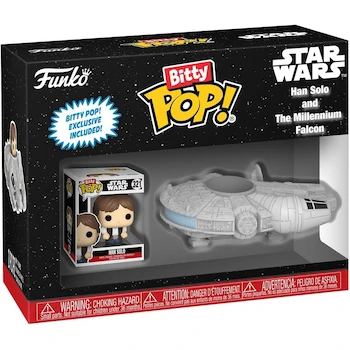Imagen de referencia para Funko Bitty Pop! Ride: Star Wars - Han Solo with The Millennium Falcon #321 Vinyl Collectible Figures (approximately 1.9-2.3 cm tall)