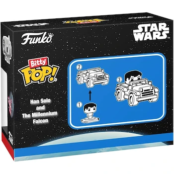 Imagen 3 de Funko Bitty Pop! Ride: Star Wars - Han Solo with The Millennium Falcon #321 Vinyl Collectible Figures (approximately 1.9-2.3 cm tall)
