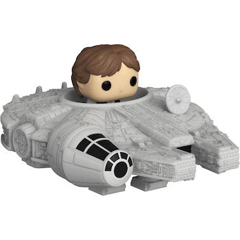 Imagen 4 de Funko Bitty Pop! Ride: Star Wars - Han Solo with The Millennium Falcon #321 Vinyl Collectible Figures (approximately 1.9-2.3 cm tall)