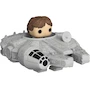 Miniatura de Funko Bitty Pop! Ride: Star Wars - Han Solo with The Millennium Falcon #321 Vinyl Collectible Figures (approximately 1.9-2.3 cm tall)