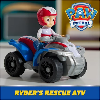 Imagen 2 de Paw Patrol, Quad de Ryder, vehículo de Juguete con Figura de acción Coleccionable, Juguetes respetuosos con el Medio Ambiente para niños y niñas a Partir de 3 años, Modelo 6071588, 14.3x7.62x9.53cm, 150g