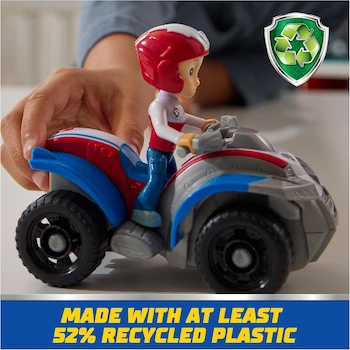 Imagen 3 de Paw Patrol, Quad de Ryder, vehículo de Juguete con Figura de acción Coleccionable, Juguetes respetuosos con el Medio Ambiente para niños y niñas a Partir de 3 años, Modelo 6071588, 14.3x7.62x9.53cm, 150g