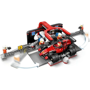 Imagen 3 de LEGO City 60443 Parada en Pits de F1 y Equipo de Mecánicos con Auto Ferrari Rojo, Set de Construcción de 322 Piezas, Serie City, para Niños de 6 Años o Más, Dimensiones 8 cm Alto x 14 cm Ancho x 5 cm Profundo