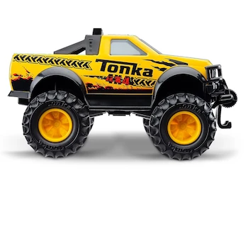 Imagen 4 de Camión de Juguete Tonka Steel Classics 4x4 Pick Up Amarillo, Serie Steel Classics, Modelo 6034, Tamaño 13 pulgadas de largo