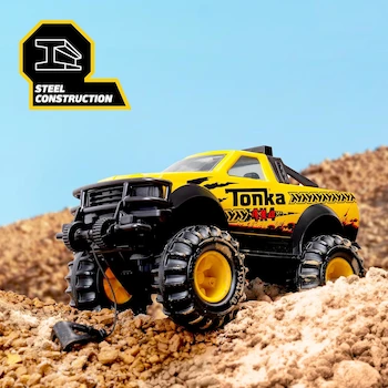 Imagen 5 de Camión de Juguete Tonka Steel Classics 4x4 Pick Up Amarillo, Serie Steel Classics, Modelo 6034, Tamaño 13 pulgadas de largo