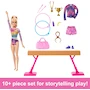 Miniatura de Barbie Profesiones Set de Juego Gimnasta Muñeca Cabello Rubio con Viga de Equilibrio y Más de 10 Accesorios Temáticos Mattel HRG52 para Niñas de 3 Años en Adelante