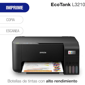 Imagen 4 de Epson EcoTank L3210 Impresora Multifuncional a Color Inyección de Tinta con Tanque de Tinta A4 USB Negro