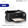 Miniatura de Epson EcoTank L3210 Impresora Multifuncional a Color Inyección de Tinta con Tanque de Tinta A4 USB Negro