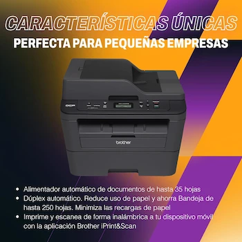 Imagen 3 de Brother Impresora Multifuncional Láser Monocromática 3 en 1 DCP-L2540DW Color Negro