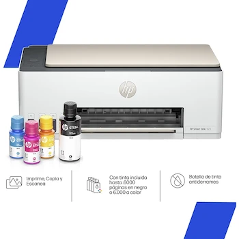 Imagen 2 de HP Impresora Multifuncional Smart Tank 523 Todo en Uno Color con Sistema de Tanques de Tinta Continua Modelo 4A8S2A