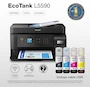 Miniatura de Epson EcoTank L5590 Impresora Multifuncional Inalámbrica a Color con Tanques de Tinta Recargables, Impresión Duplex Automática, ADF, Ethernet y Wi-Fi Direct, Blanca