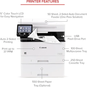 Imagen 4 de Canon imageCLASS MF462dw Impresora Láser Monocromática Todo en Uno Inalámbrica con Impresión Dúplex Automática Modelo MF462dw Serie imageCLASS