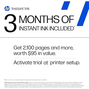 Imagen 5 de HP DeskJet 2855e Impresora Todo en Uno Inalámbrica de Inyección de Tinta a Color con Escáner y Copiadora Blanca, Mejor para el Hogar, 3 Meses de Instant Ink Incluidos, Modelo 588S5A