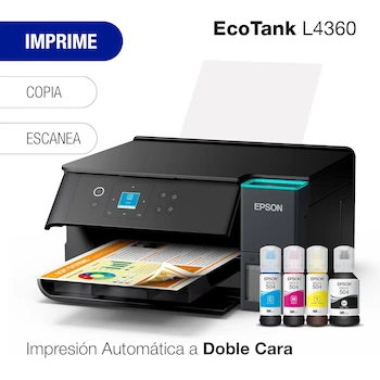 Imagen 4 de Epson EcoTank L4360 Impresora Multifuncional de Inyección de Tinta con Tanques de Tinta Continua a Color Negra
