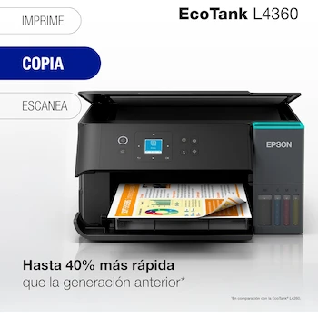 Imagen 5 de Epson EcoTank L4360 Impresora Multifuncional de Inyección de Tinta con Tanques de Tinta Continua a Color Negra