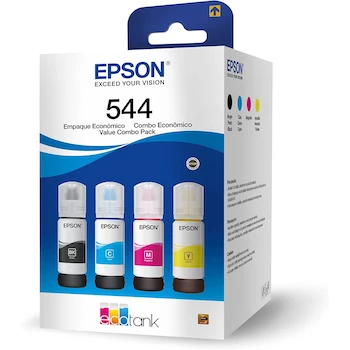 Imagen alusiva al producto Epson EcoFit T544 Paquete 4 Botellas de Tinta Original Negro Cian Magenta Amarillo para Impresoras EcoTank Serie L3110 L3150 L5190