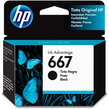 Imagen alusiva al producto HP Cartucho de Tinta 667 Negro Original (3YM79AL) Rendimiento hasta 120 páginas