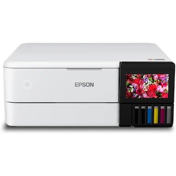 Imagen de referencia para Epson EcoTank L8160 Impresora Multifuncional Fotográfica 3 en 1 A4 con Tanques de Tinta 6 Colores Claria ET Premium Blanco Modelo C11CJ20301