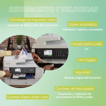 Imagen 4 de Brother MFC-J6940DW Impresora Multifuncional Inyección de Tinta a Color Business Smart Pro Serie 3 en 1 Formato hasta A3