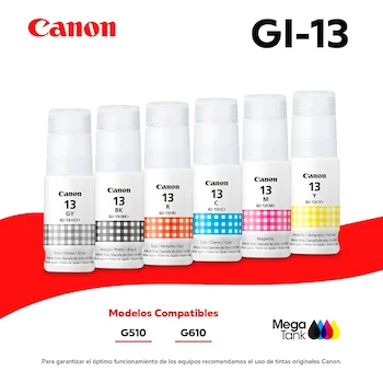 Imagen 5 de Canon PIXMA G610 Impresora Multifuncional a Color Inyección de Tinta con Sistema de Tanques Recargables MegaTank GI-13, 6 Tintas, Color Negro