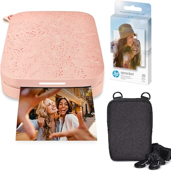 Imagen de referencia para HP Sprocket Portable 2x3" Instant Photo Printer (Blush Pink) Zink Paper Bundle