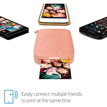 Imagen 5 de HP Sprocket Portable 2x3" Instant Photo Printer (Blush Pink) Zink Paper Bundle