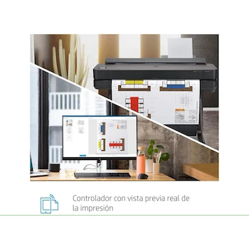 Imagen 5 de HP Impresora DesignJet T630 de 36 Pulgadas, Gran Formato, Negro/Color, Imprime A4 a A0, Ethernet, WiFi, USB, Negro (5HB11A)