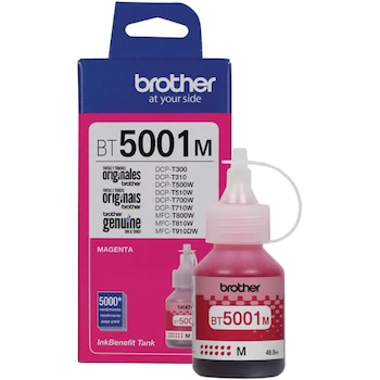 Imagen de referencia para Brother Botella de Tinta Magenta BT5001M Original Ultra Alto Rendimiento 5000 Páginas para Serie InkBenefit Tank DCP-T/MFC-T Talla Única