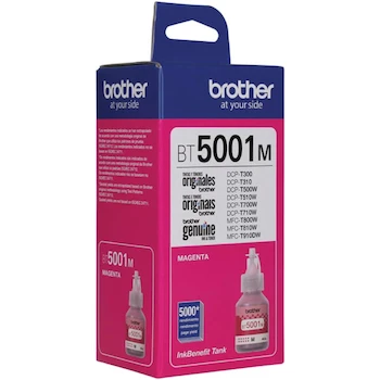 Imagen 2 de Brother Botella de Tinta Magenta BT5001M Original Ultra Alto Rendimiento 5000 Páginas para Serie InkBenefit Tank DCP-T/MFC-T Talla Única