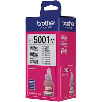Imagen 3 de Brother Botella de Tinta Magenta BT5001M Original Ultra Alto Rendimiento 5000 Páginas para Serie InkBenefit Tank DCP-T/MFC-T Talla Única