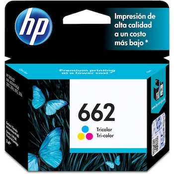 Imagen de referencia para HP Cartucho de Tinta 662 Tricolor Original CZ104AL para Impresoras Deskjet Ink Advantage 3545 2545 1015 1515 4645 3515 2515 2645 Rendimiento hasta 100 páginas
