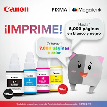 Imagen 5 de Canon Botella de Tinta Original GI-190 Magenta 70ml Serie PIXMA G para Modelos G1100 G1110 G2100 G2110 G3100 G3110 G4100 G4110