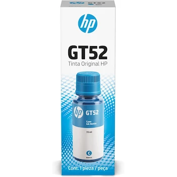 Imagen 2 de HP Botella de Tinta Cian GT52 Original M0H54AL 70ml Compatibilidad DeskJet GT 5800 Series Ink Tank 100/300 Series Ink Tank Wireless 400 Series Smart Tank 500 Series
